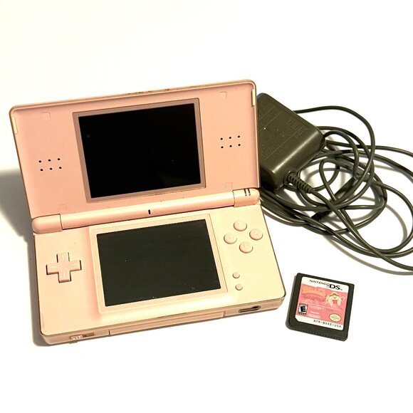 Nintendo DS Lite Handheld Console w/ Stylus and Wall Charger (Coral Pink) - Picture 1 of 12